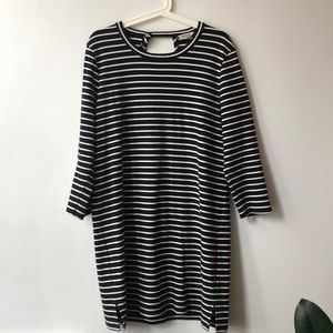 Madewell Stripe 3/4 Sleeve Dress
